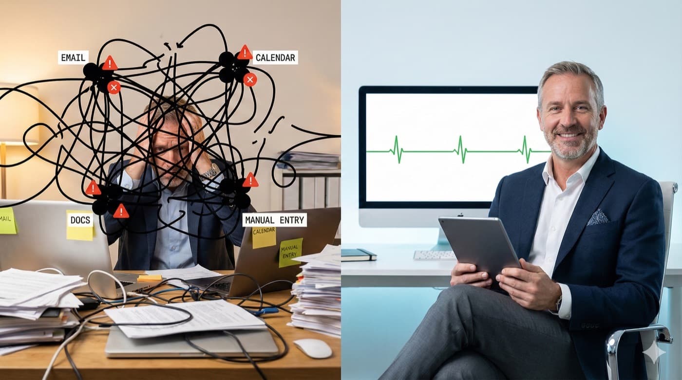 Chaotic workflows transformed into a calm, AI-powered business